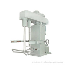 Hydraulic lift double shaft butterfly mixer